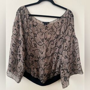 The Limited silk sheer cropped length blouse women’s M vintage layering summer